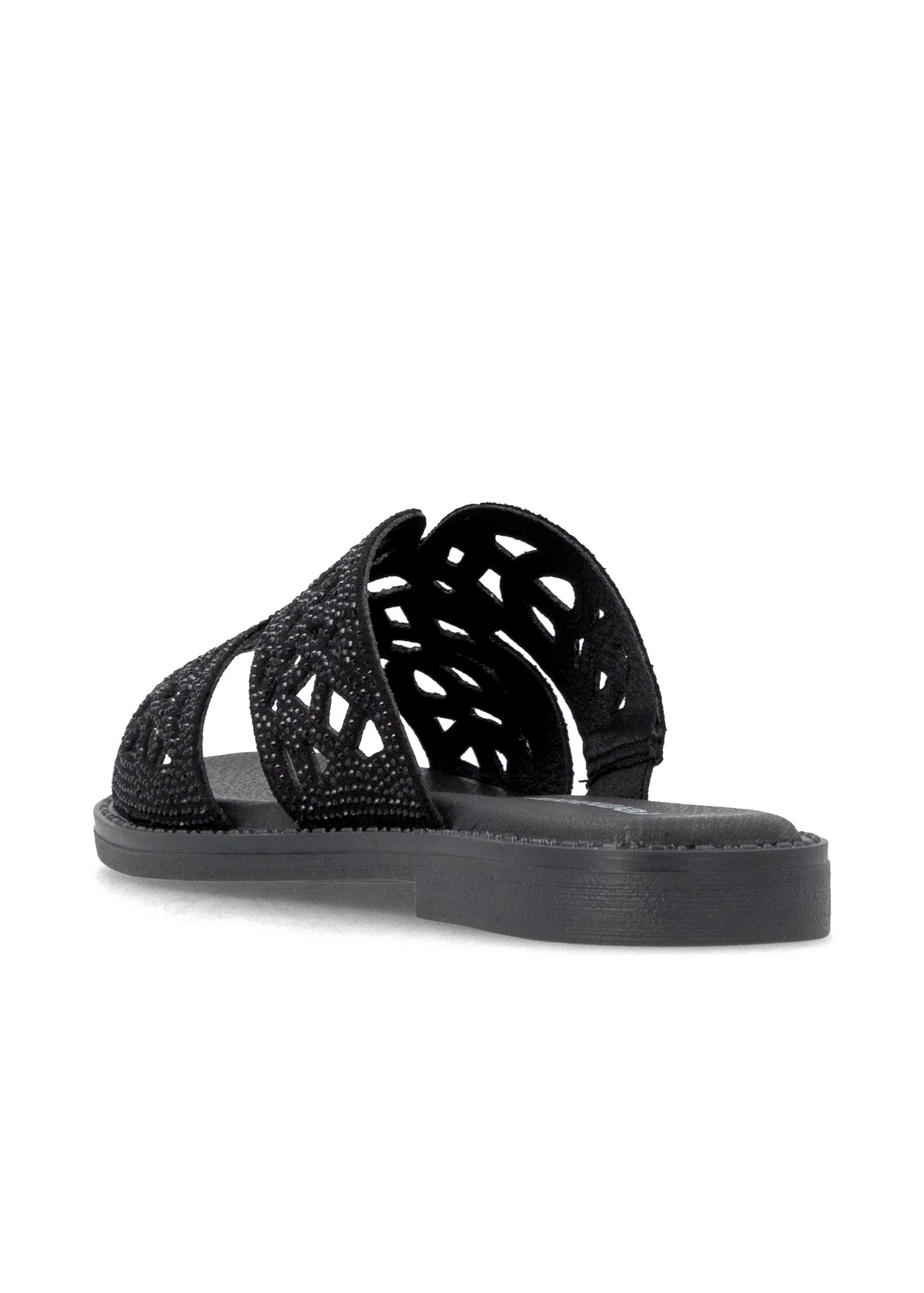 Låga snörslip-ons - glittrande svart