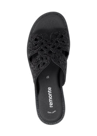 Låga snörslip-ons - glittrande svart