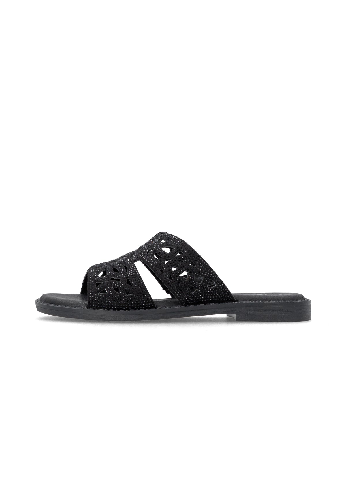 Låga snörslip-ons - glittrande svart