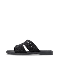 Låga snörslip-ons - glittrande svart