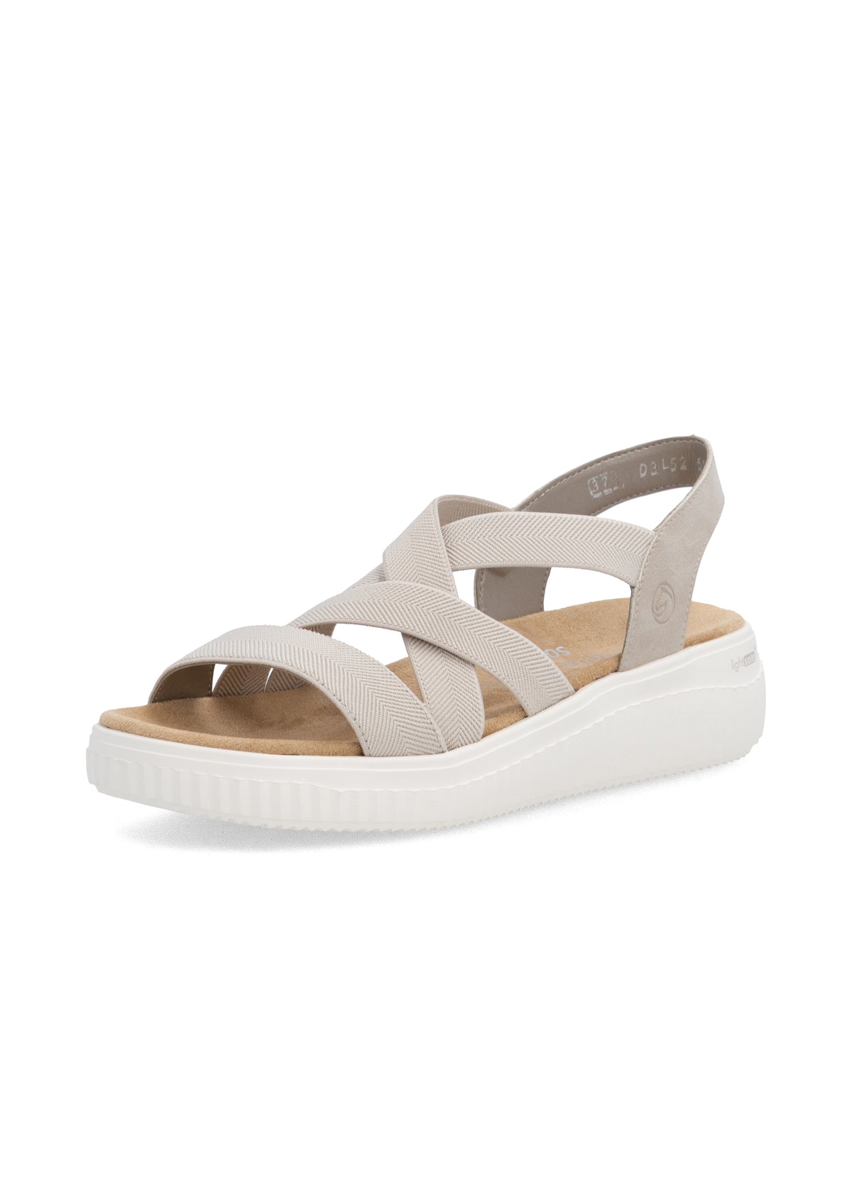 Sandaler med tjock sula - ljusa elastiska remmar