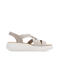 Sandaler med tjock sula - ljusa elastiska remmar