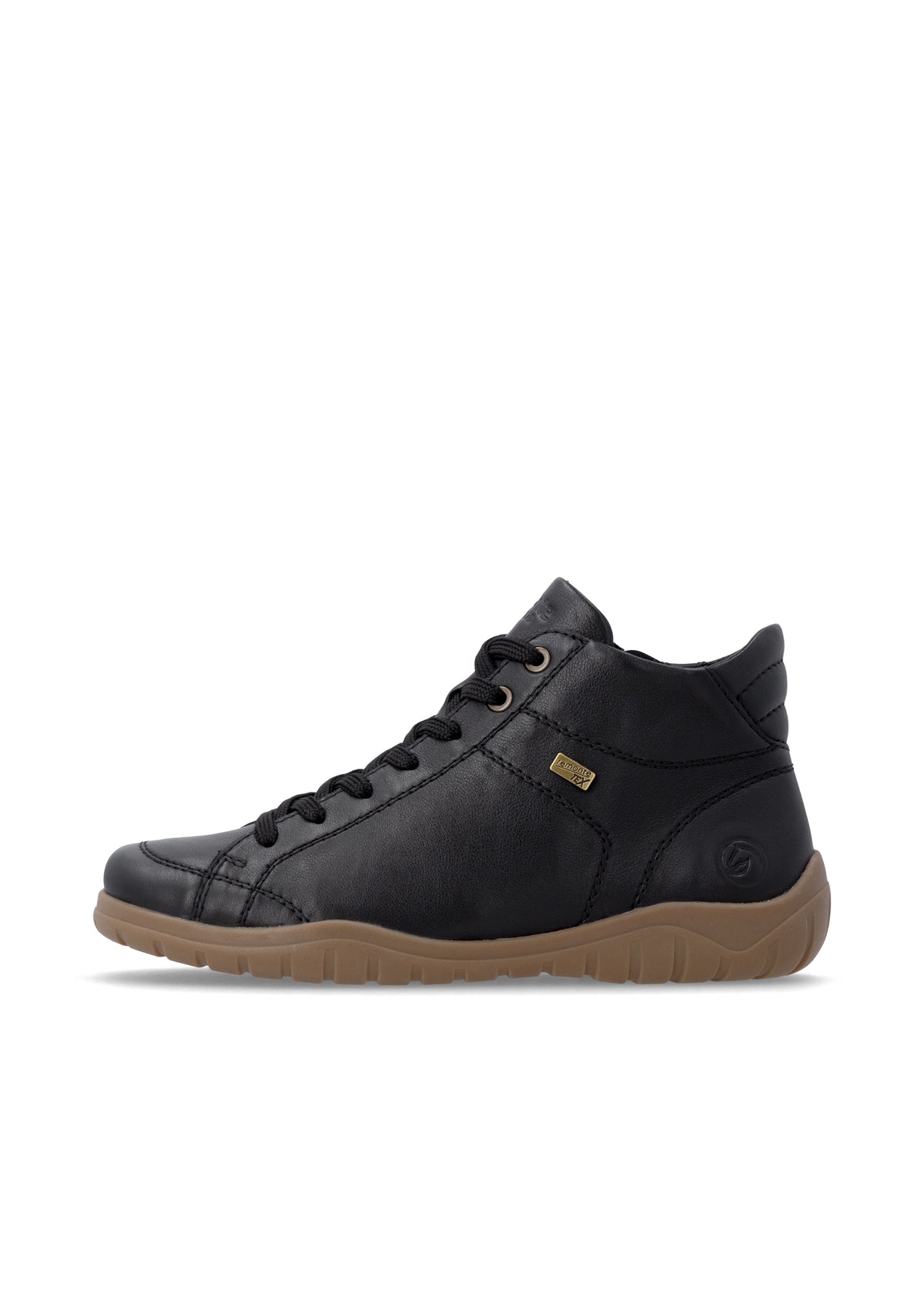 Ankelboots med låg skaft - svart läder, Remonte-TEX
