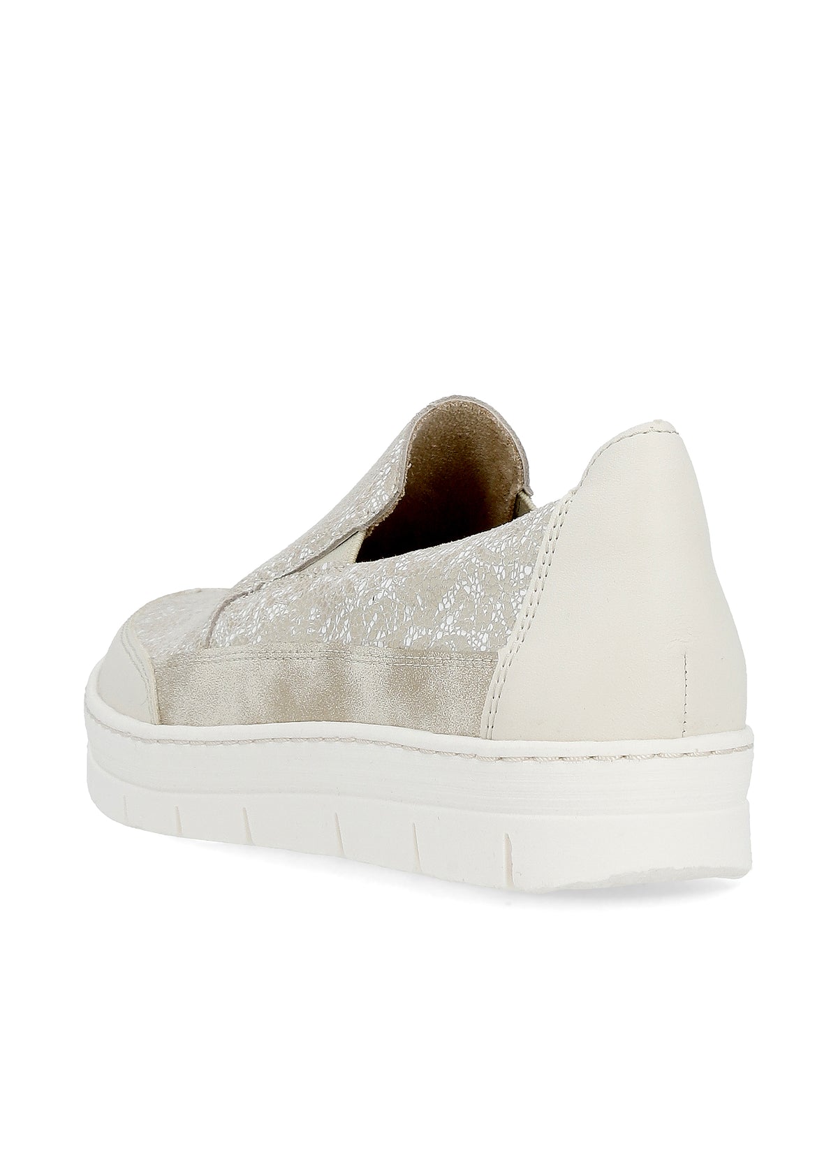 Loafers med tjock sula - gyllene mönster