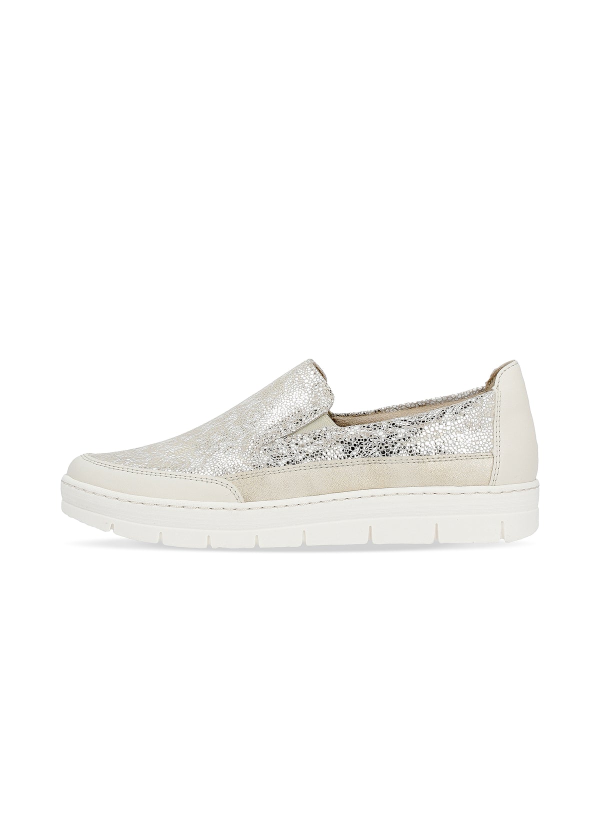 Loafers med tjock sula - gyllene mönster
