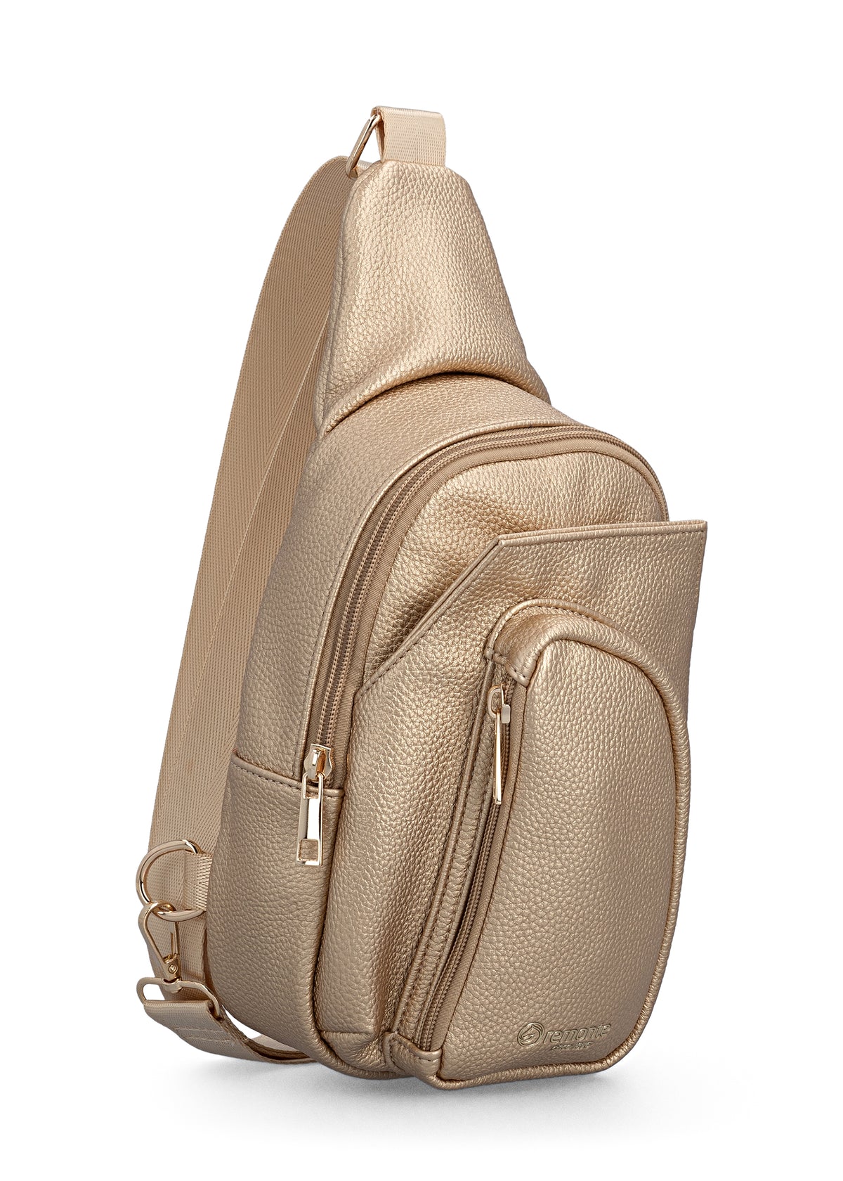 Women's shoulder bag - gold, crossbody