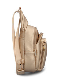 Women's shoulder bag - gold, crossbody