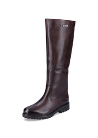 Boots - burgundy leather, adjustable M-L shaft