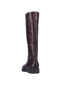 Boots - burgundy leather, adjustable M-L shaft
