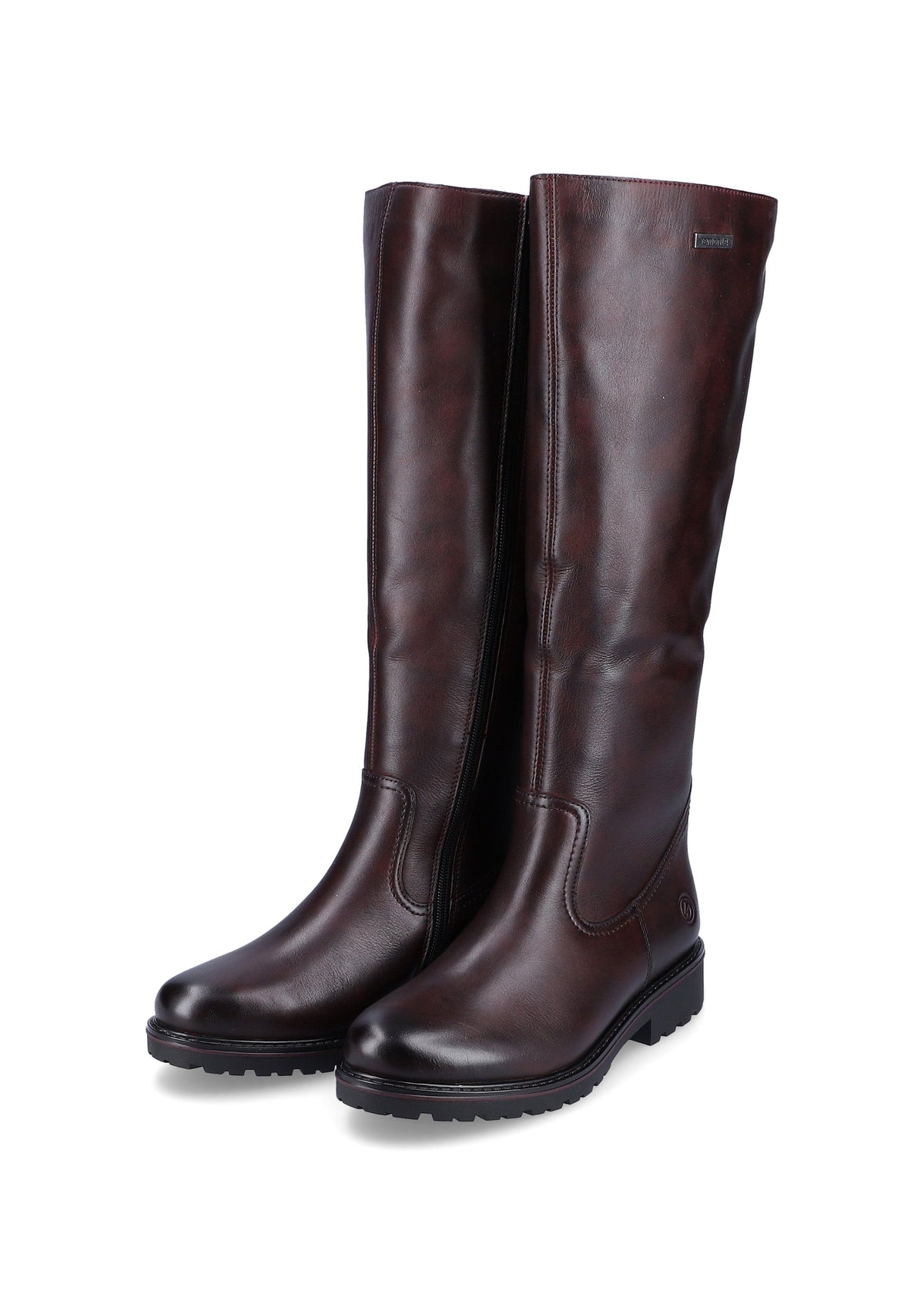Boots - burgundy leather, adjustable M-L shaft