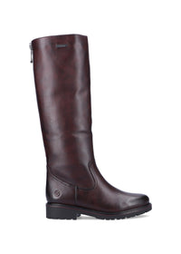 Boots - burgundy leather, adjustable M-L shaft