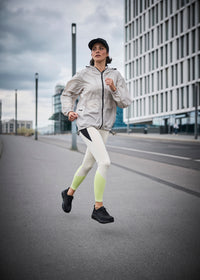 Running shoes with thick sole - black fabric, black sole, Rieker-TEX