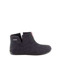 Wool slippers - dark gray wool felt, Ester-Erik