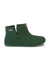 Wool slippers - green wool felt, Ester-Erik