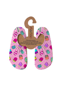 Children's slippers - Frutti, ice creams, pink