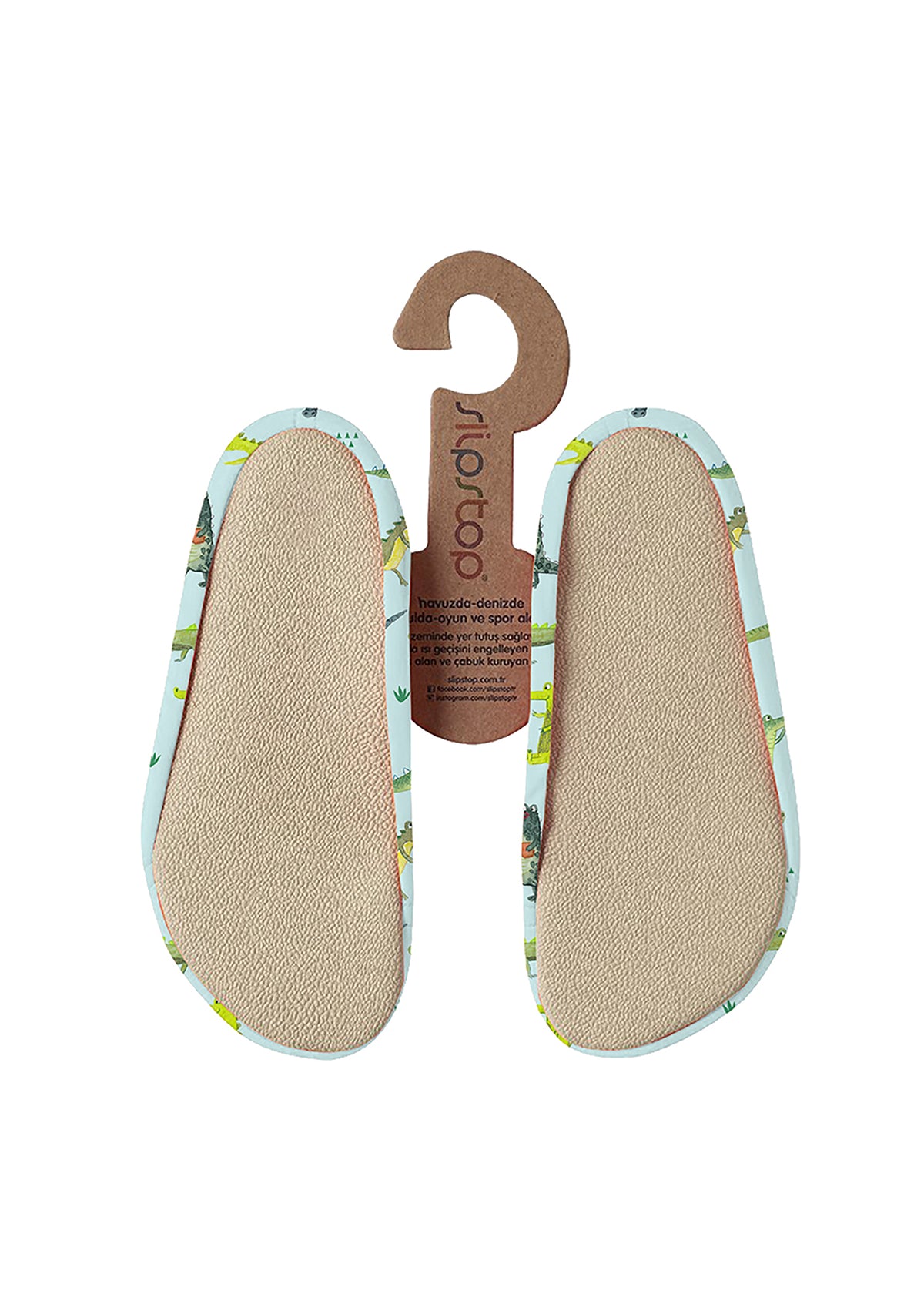Children's slippers - Zagor, crocodiles, light blue