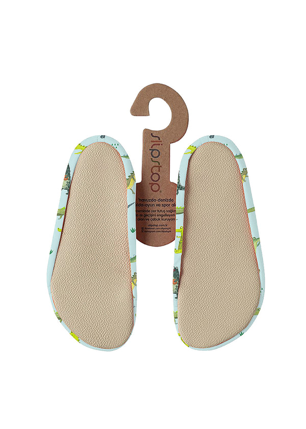 Children's slippers - Zagor, crocodiles, light blue