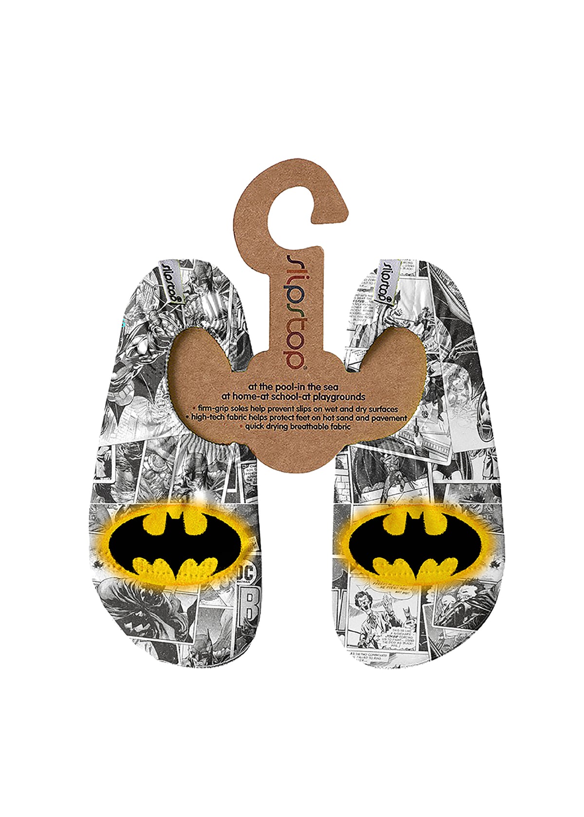 Barnstofflor - Call, svart-vit, Batman