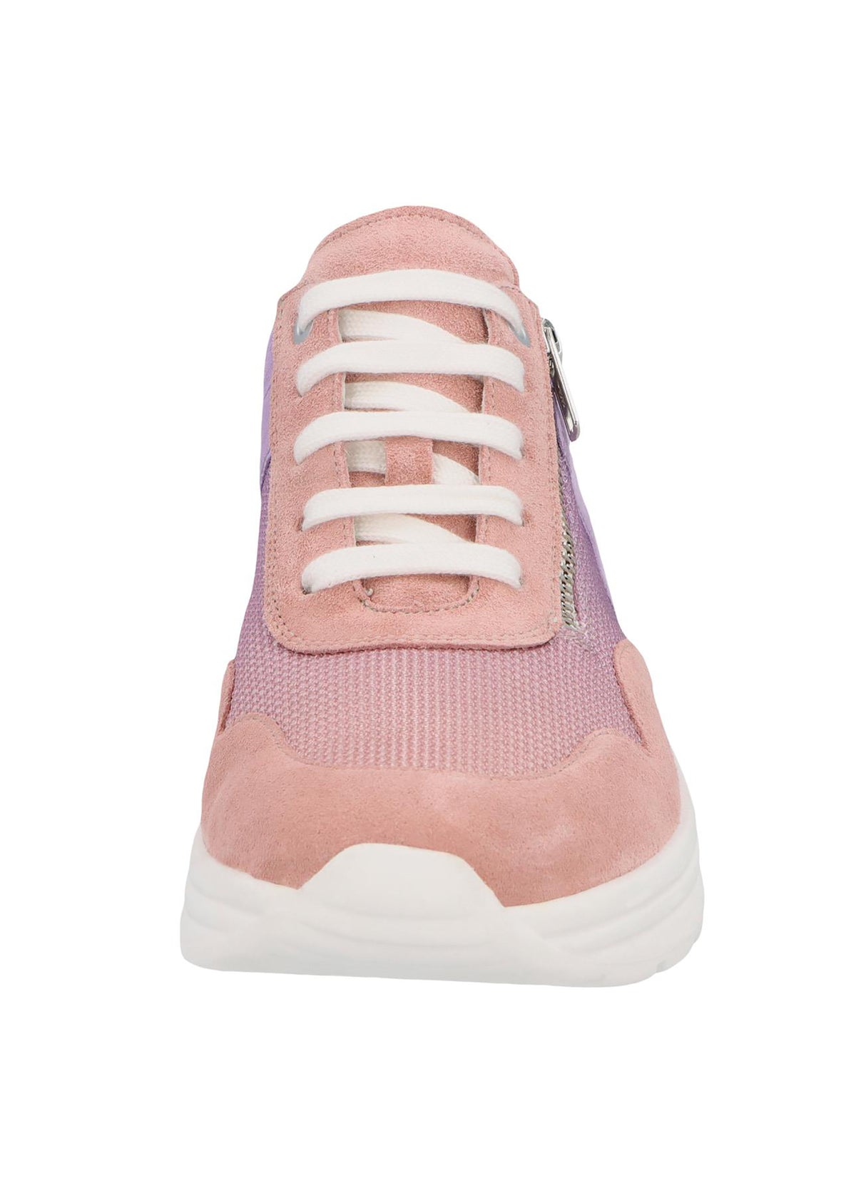 Sneakers with wedge sole - Karma, light pink and purple, wide fit
