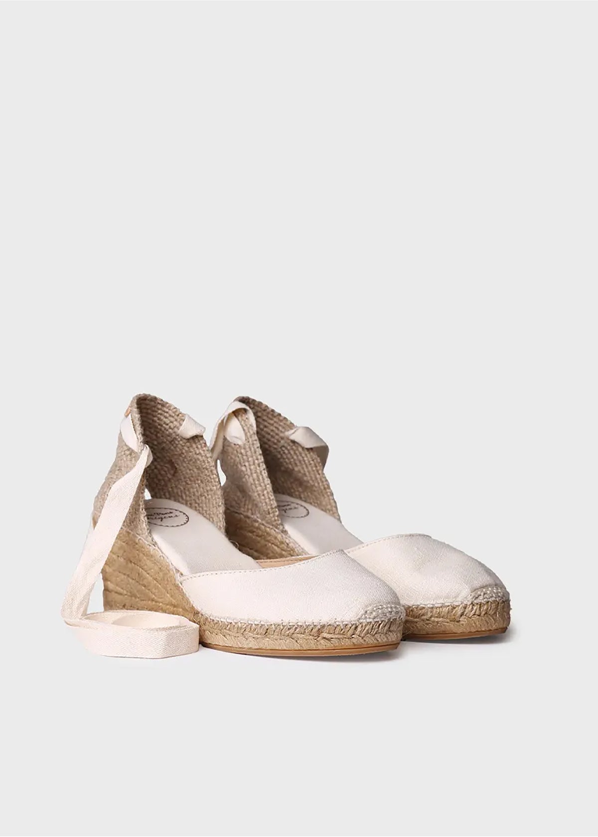 Espadrillot - Calonge, luonnonvalkoinen kangas, vegaaninen