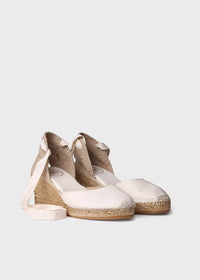Espadrillot - Calonge, luonnonvalkoinen kangas, vegaaninen