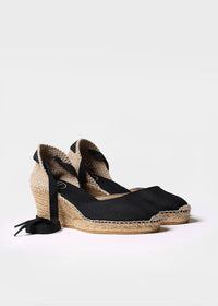 Espadrillot - Calonge, musta kangas, vegaaninen