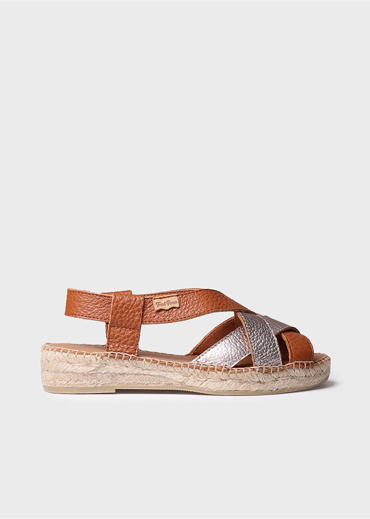 Espadrillot - Elia-BG, platina-ruskea nahka