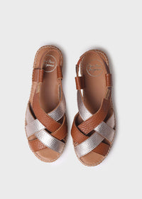 Espadrillot - Elia-BG, platina-ruskea nahka