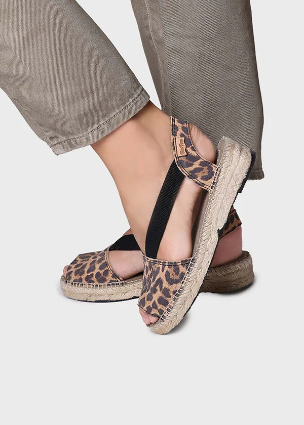 Espadrillot - Elmina, leopardikuvioinen nahka