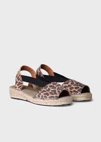 Espadriller - Elmina, leopardmönstrat läder