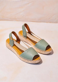 Espadrilles - Etna, mint green leather