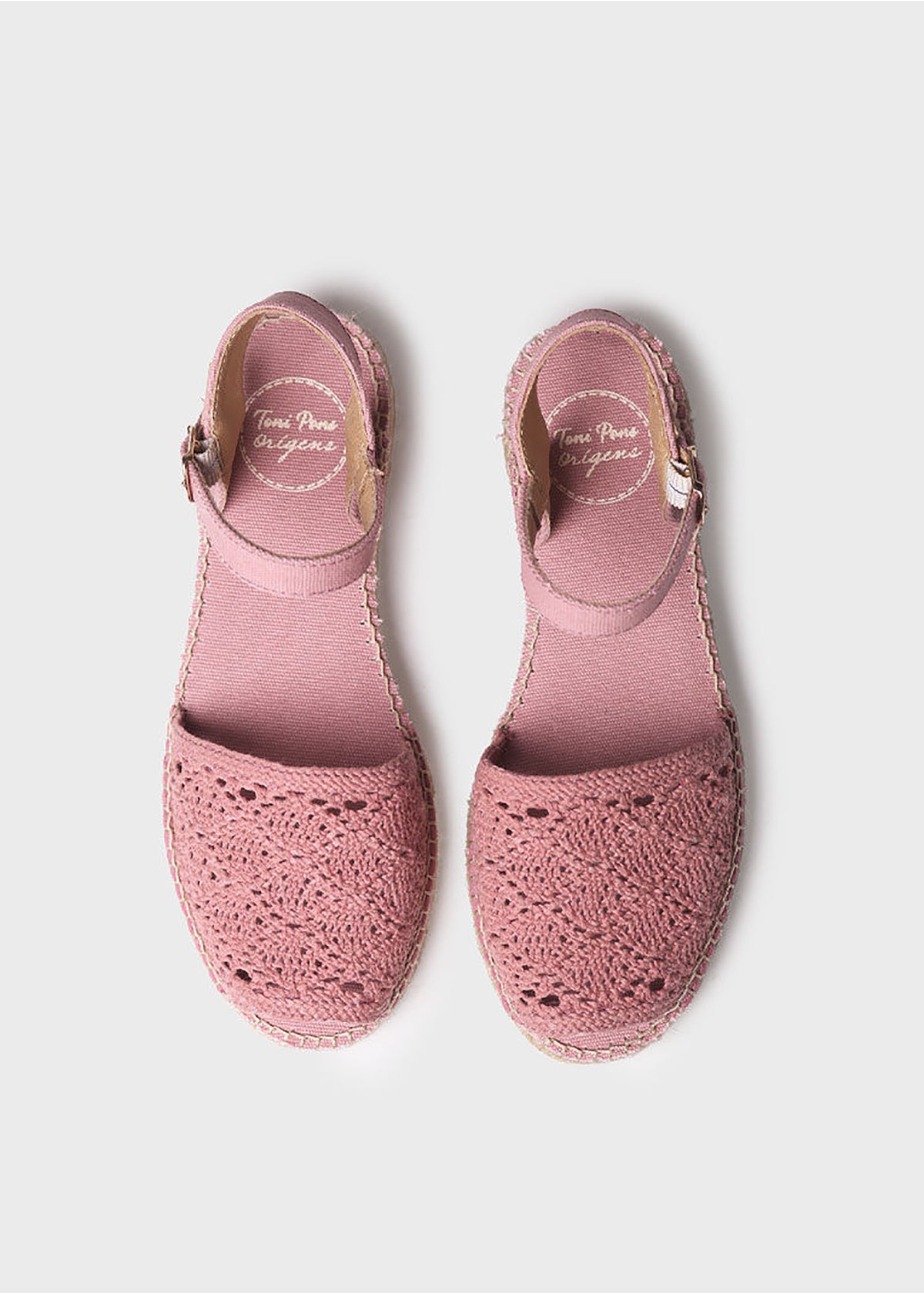 Espadrillot - Eulalia, roosa pitsikangas, vegaaninen