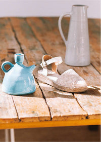 Espadrillot - Eulalia, kermanvaalea pitsikangas, vegaaninen