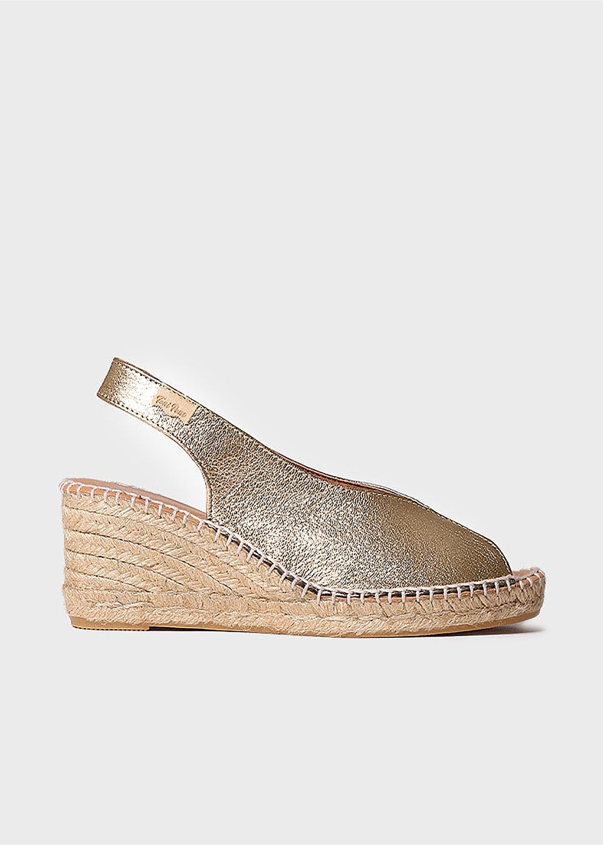 Espadrillot - Laila-P, platinanvärinen nahka