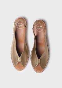 Espadrillot - Laila-P, platinanvärinen nahka