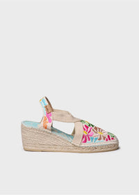 Espadrilles - Montjoi, light patterned fabric, vegan