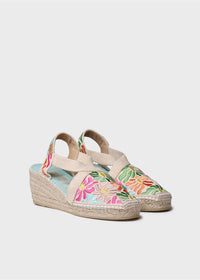 Espadrilles - Montjoi, light patterned fabric, vegan