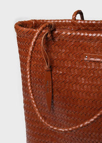 Women's handbag - Simona, cognac brown leather