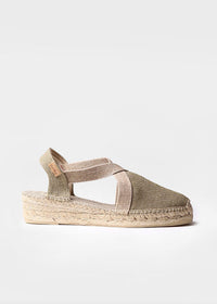 Espadrillot - Verdi-V, khakinvihreä kangas, vegaaninen