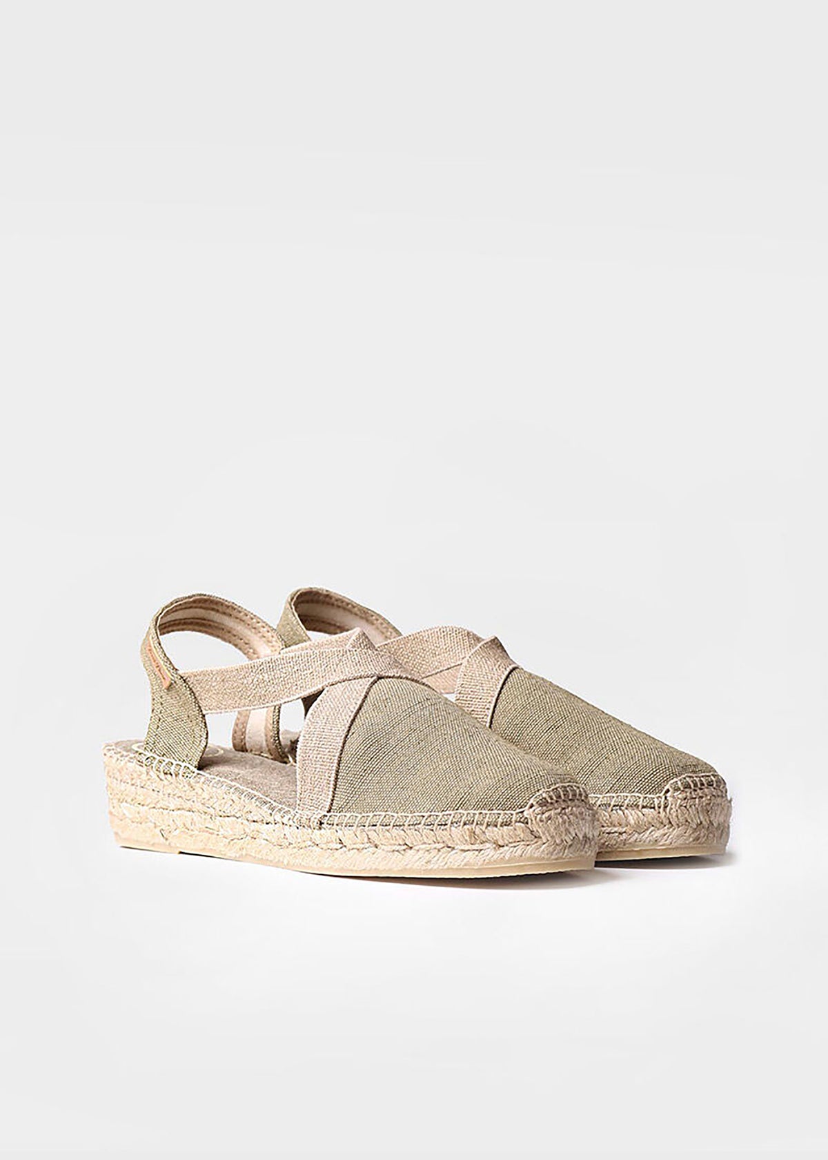 Espadrillot - Verdi-V, khakinvihreä kangas, vegaaninen