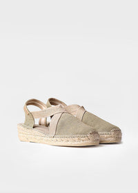 Espadrillot - Verdi-V, khakinvihreä kangas, vegaaninen
