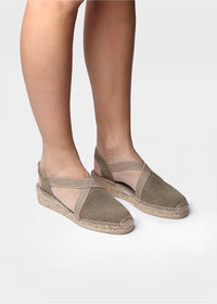 Espadrillot - Verdi-V, khakinvihreä kangas, vegaaninen