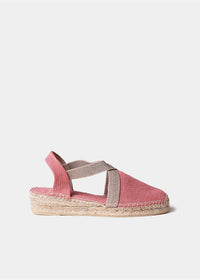 Espadrilles - Verdi-V, pink fabric, vegan