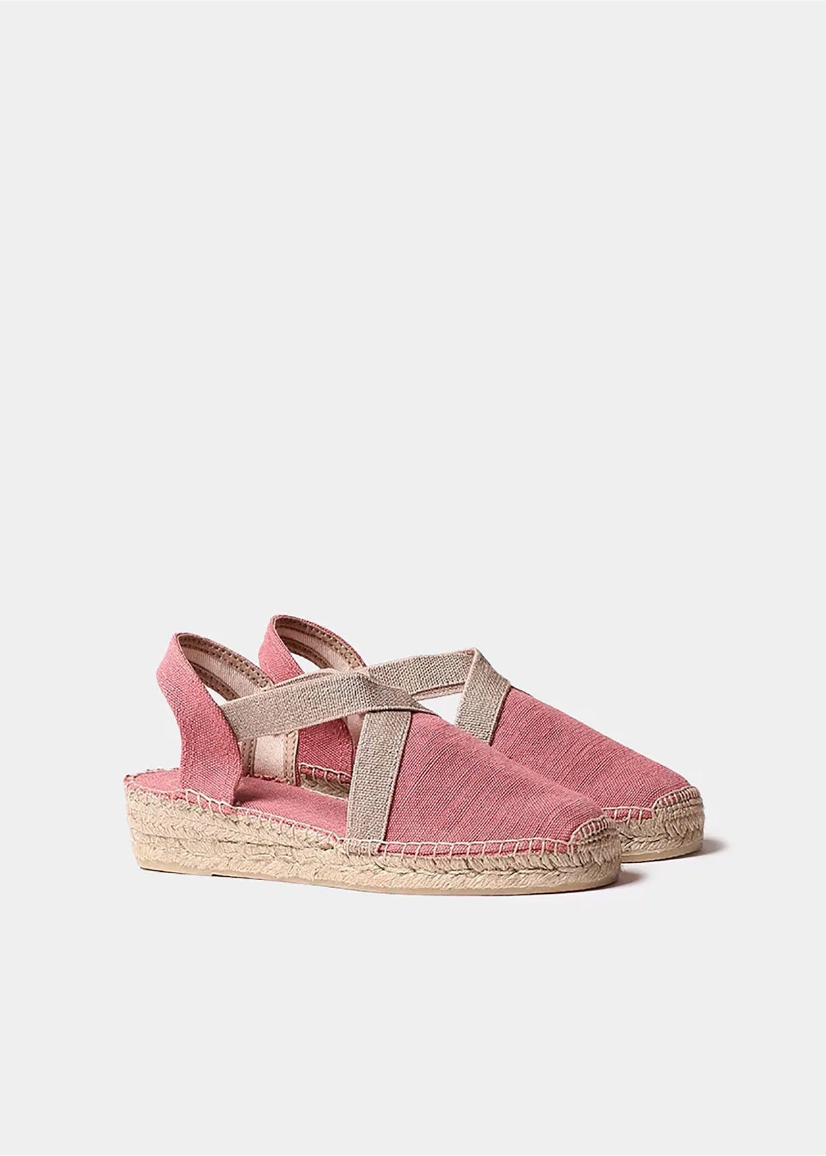Espadrilles - Verdi-V, pink fabric, vegan