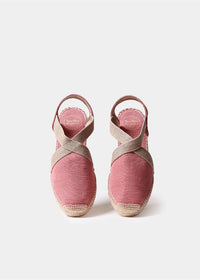 Espadrilles - Verdi-V, pink fabric, vegan