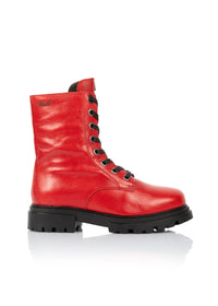 Ankle boots - Sanni, red leather, wide fit