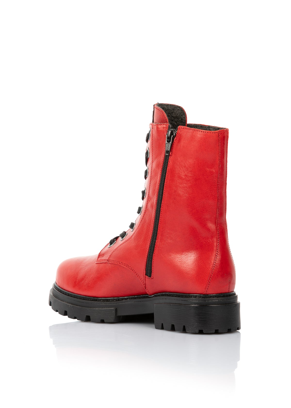 Ankle boots - Sanni, red leather, wide fit