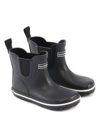 Rubber boots - short shaft, black, Bundgaard Zero Heel