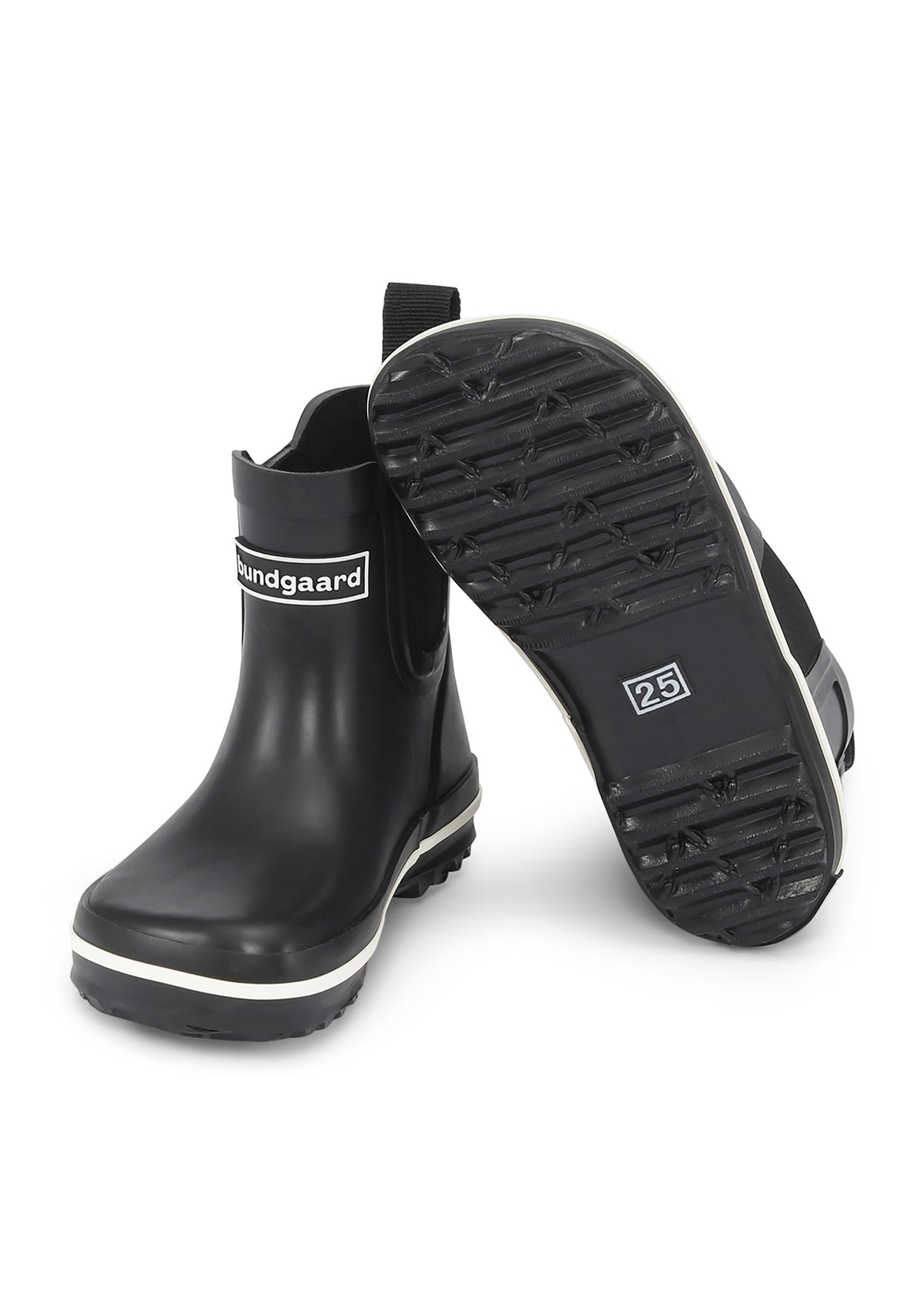 Rubber boots - short shaft, black, Bundgaard Zero Heel