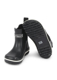 Rubber boots - short shaft, black, Bundgaard Zero Heel